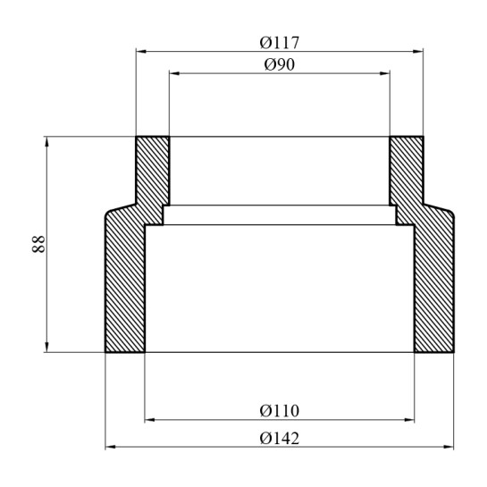 Додаткове фото - Муфта редукційна PPR GrandiTherm 110х90 мм