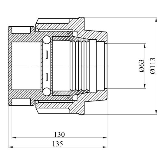 Додаткове фото - Заглушка ПЕ STR 63 мм