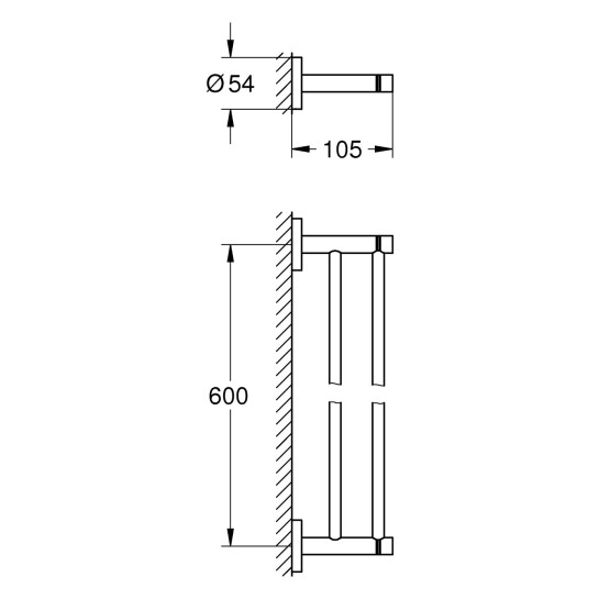 Додаткове фото - Тримач для рушників Grohe QuickFix Start 412032430
