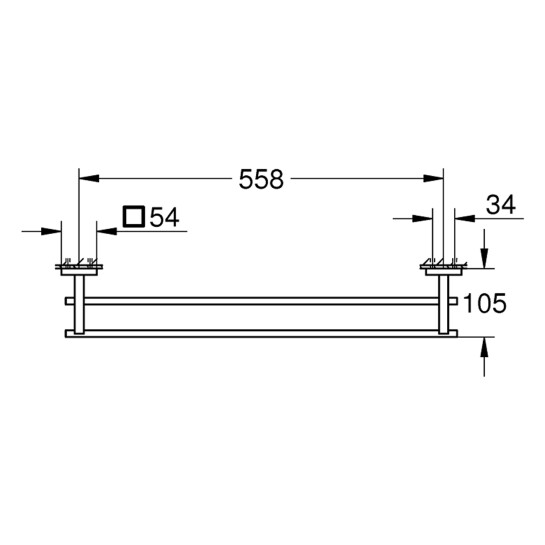 Додаткове фото - Тримач для рушників Grohe QuickFix Start Cube 41104000