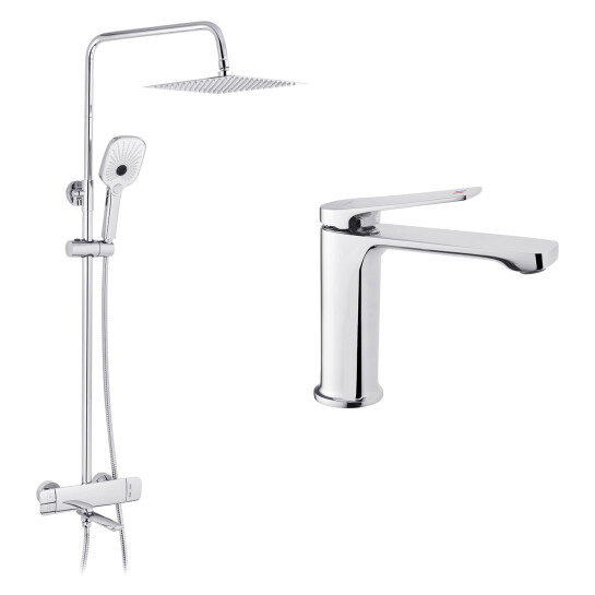 Головне фото - Набор 2 в 1 душова система Kroner Makon-C063 + змішувач Makon-C010