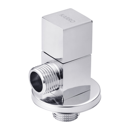 Головне фото - Кран приладовий для підключення Karro 1/2"х1/2" ЗЗ хромований KR-03122А
