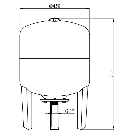 Додаткове фото - Гідроакумулятор вертикальний Forwater 80 л