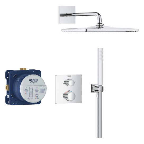 Додаткове фото - Душова система прихованого монтажу термостатична Grohe QuickFix Precision Grohtherm Cube 34881000