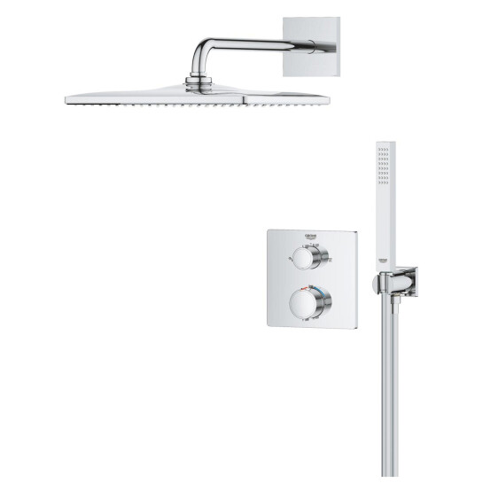 Додаткове фото - Душова система прихованого монтажу термостатична Grohe QuickFix Precision Grohtherm Cube 34881000