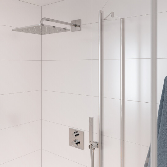 Додаткове фото - Душова система прихованого монтажу термостатична Grohe QuickFix Precision Grohtherm Cube 34881000
