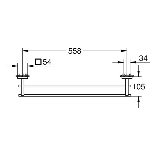 Додаткове фото - Тримач для рушників Grohe QuickFix Start Cube 411042430