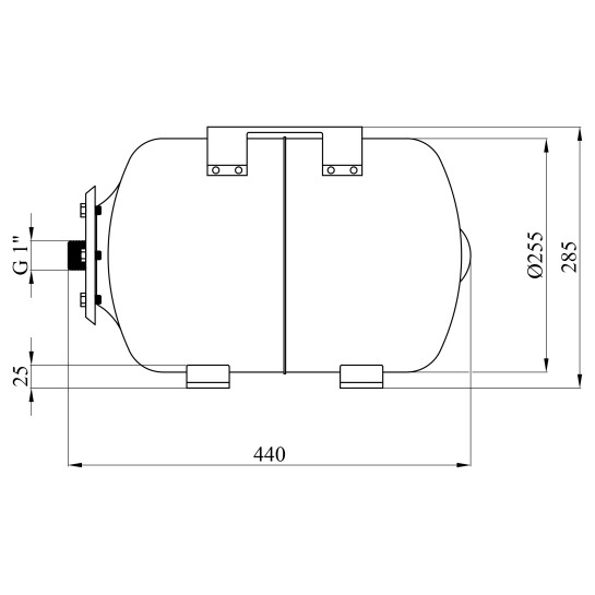 Додаткове фото - Гідроакумулятор Grandwater горизонтальний 24 л