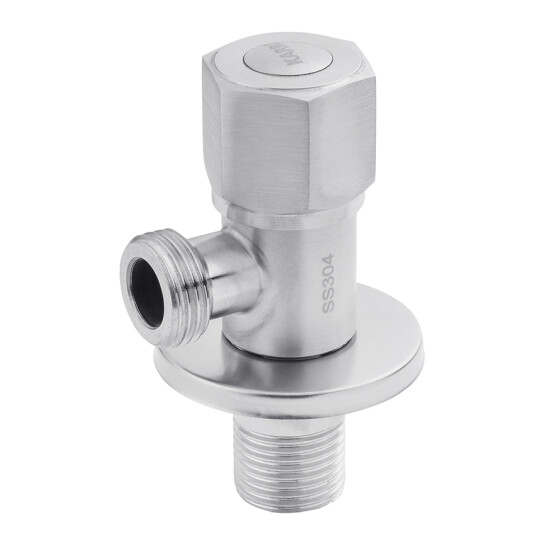 Головне фото - Кран приладовий для підключення Karro 1/2"х1/2" ЗЗ нержавіюча сталь KR-3132S