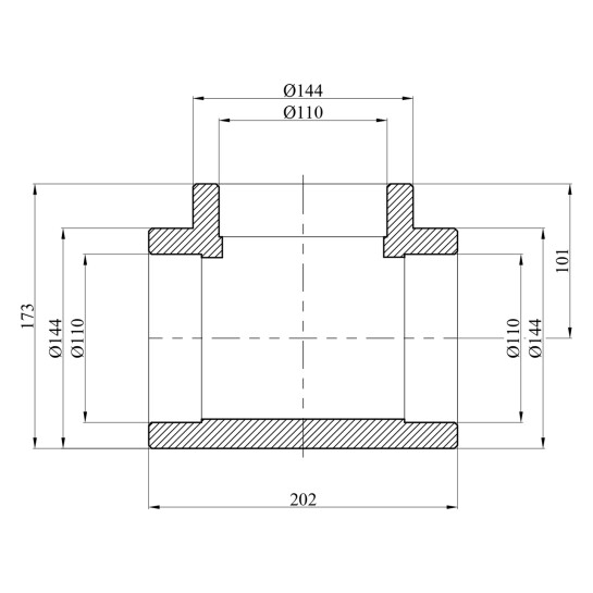 Додаткове фото - Трійник PPR GrandiTherm 110 мм
