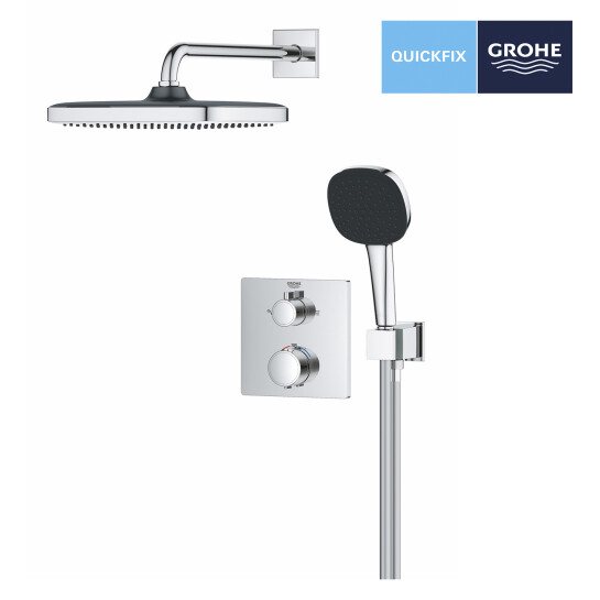 Додаткове фото - Душова система прихованого монтажу термостатична Grohe QuickFix Precision Grohtherm Cube 34882000