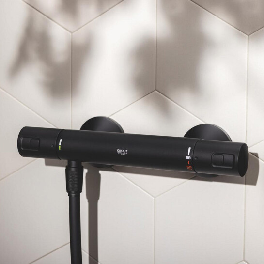 Додаткове фото - Змішувач термостатичний для душу Grohe QuickFix Start Black UA303908T2
