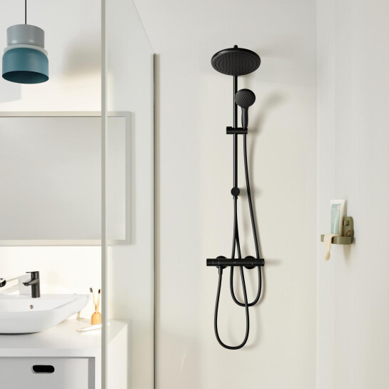 Додаткове фото - Змішувач термостатичний для душу Grohe QuickFix Start Black UA303908T2