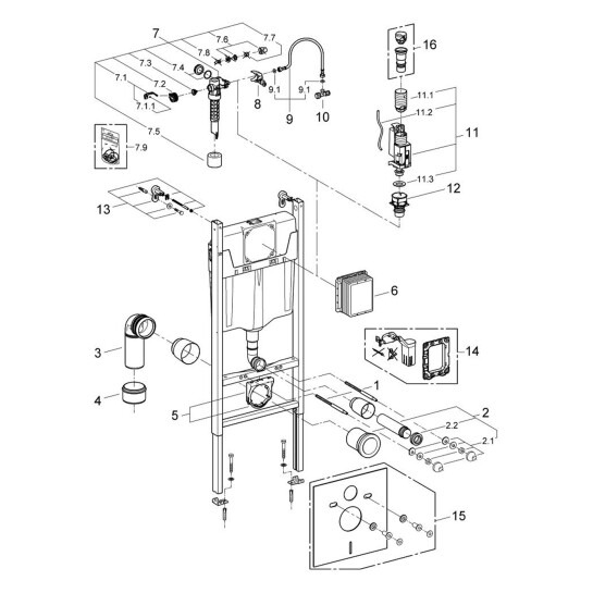 Додаткове фото - Комплект 4 в 1: Інсталяція Grohe Solido 2 в 1 38971000 + Панель змиву для унітаза Grohe Even Black 38966KV0 + Унітаз безободковий Kroner Oker WHI533536 RIMLESS з сидінням Slim Duroplast / Soft-close / Quick relase KO533536WHIR (38971966KV0KO53R)