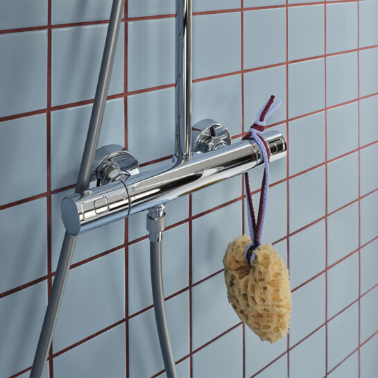 Додаткове фото - Набір змішувачів 2 в 1 для ванної кімнати Grohe QuickFix Vitalio Comfort Cube зі змішувачем для раковини Dice (UA203101TM)