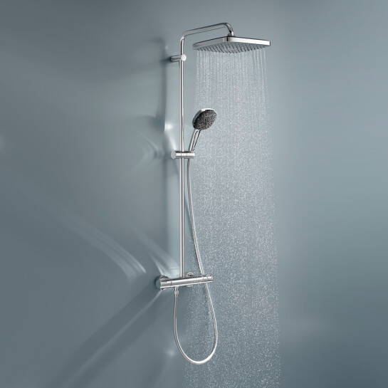Додаткове фото - Набір змішувачів 2 в 1 для ванної кімнати Grohe QuickFix Vitalio Comfort Cube зі змішувачем для раковини Dice (UA203101TM)