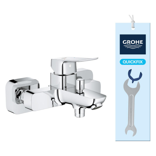 Додаткове фото - Набір змішувачів 2 в 1 для ванної кімнати Grohe QuickFix Flex Vitalio Comfort Cube зі змішувачем для раковини Dice (UA203170101)