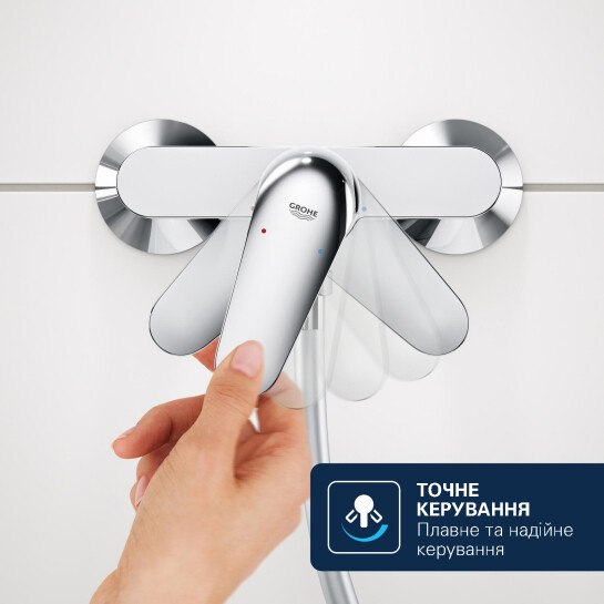 Додаткове фото - Набір змішувачів 2 в 1 для ванної кімнати Grohe QuickFix Flex Vitalio Comfort Cube зі змішувачем для раковини Dice (UA203170101)