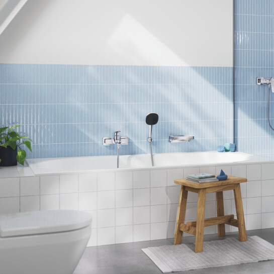 Додаткове фото - Набір змішувачів 2 в 1 для ванної кімнати Grohe QuickFix Flex Vitalio Comfort Cube зі змішувачем для раковини Dice (UA203170101)