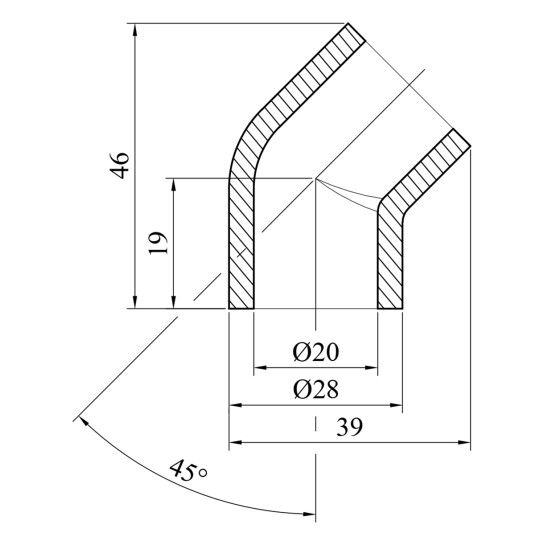 Додаткове фото - Коліно 45° PPR GrandiTherm 20 мм
