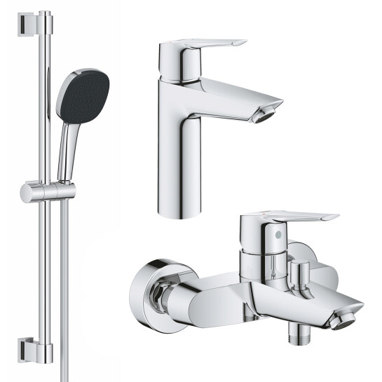 Головне фото - Набір змішувачів 3 в 1 для ванної кімнати Grohe QuickFix Start M-Size UA202301ME