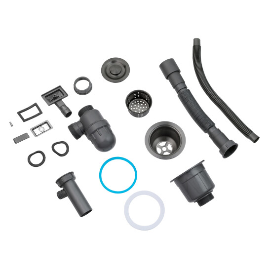 Додаткове фото - Кухонна мийка Kroner KRP Schwarze - 4545HM PVD (3.0/1.0 мм)