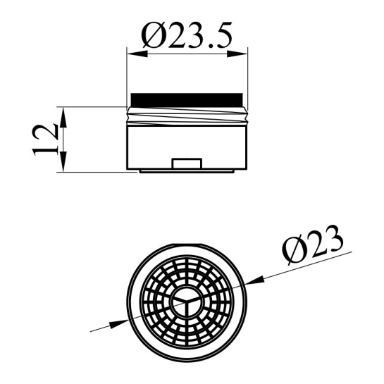 Додаткове фото - Аератор для змішувача Kroner KRM - C924 з зовнішньою різьбою
