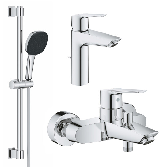 Набори змішувачів Комплект змішувачів для ванної кімнати Grohe QuickFix Start UA202301MQ