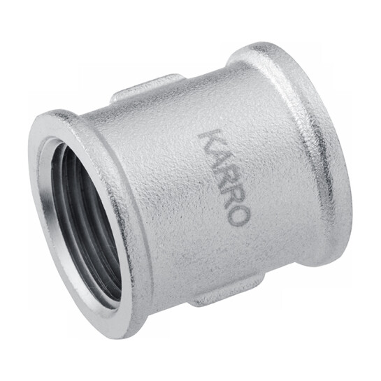 Муфти латунні Муфта Karro 1/2" ВВ нікельована KR-3122