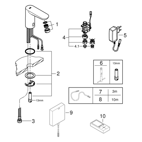 Додаткове фото - Змішувач безконтактний для раковини Grohe Euroeco Cosmopolitain E 36269000