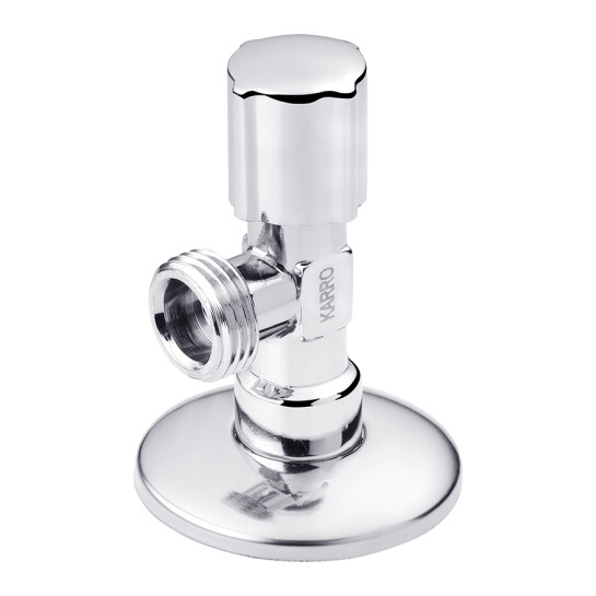 Головне фото - Кран приладовий для підключення Karro 1/2"х1/2" ЗЗ хромований KR-3019