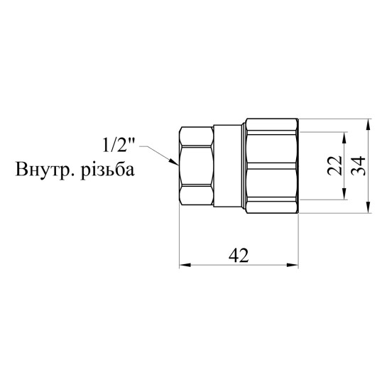 Додаткове фото - Врізка для труб STA 1/2"х22 мм РВ латунна