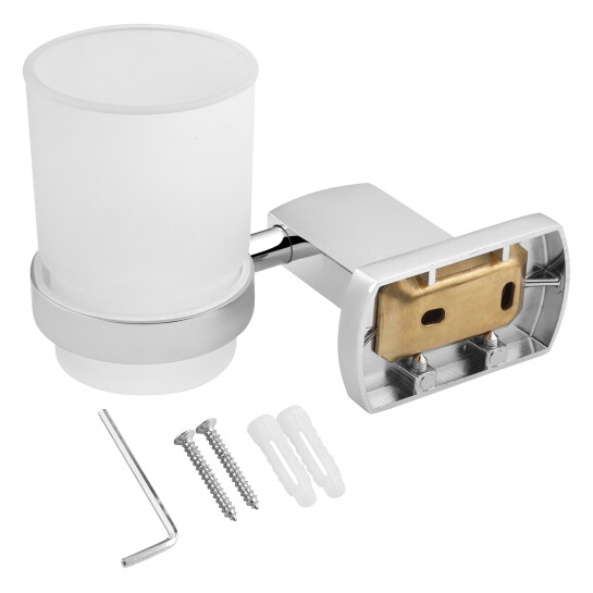 Додаткове фото - Склянка з тримачем для ванної кімнати Kroner KRP Graz - C95602