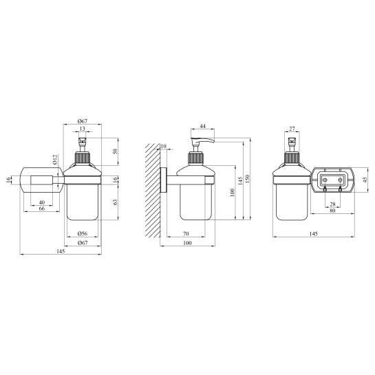 Додаткове фото - Дозатор для рідкого мила Kroner KRP Graz - C95612