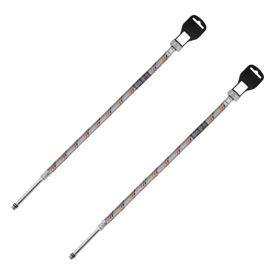 Головне фото - Гнучка підводка для підключення змішувача Kroner KRP 1/2"хМ10 ВЗ 80 см в обплетенні з нержавіючої сталі (пара)