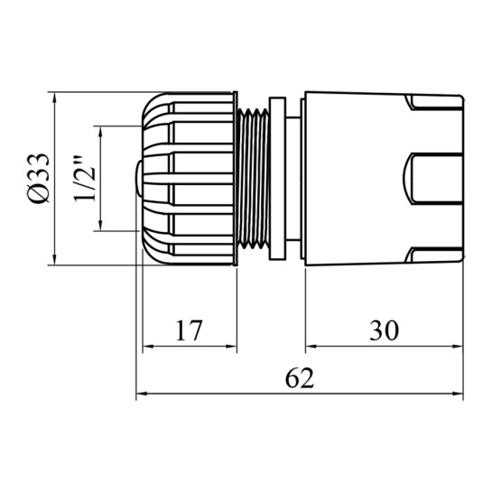 Додаткове фото - Конектор Bradas Stop Gold Line 1/2" GL5810B