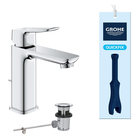 Додаткове фото - Змішувач для раковини Grohe QuickFix Dice M-Size 1018320000 з донним клапаном