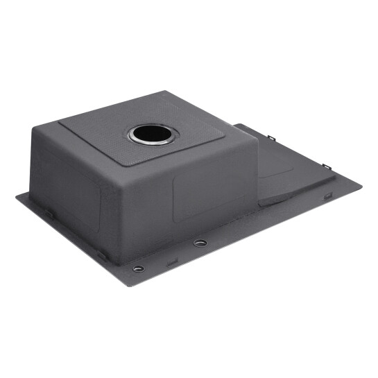 Додаткове фото - Кухонна мийка Kroner KRP Schwarze - 7849LHM PVD (3.0/1.0 мм)