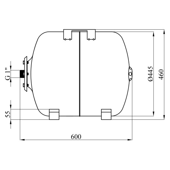 Додаткове фото - Гідроакумулятор горизонтальний Forwater 80 л