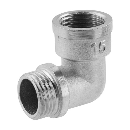 Кутники латунні Кутник посилений LexLine 1/2" ВЗ нікельований НК0122-Вн