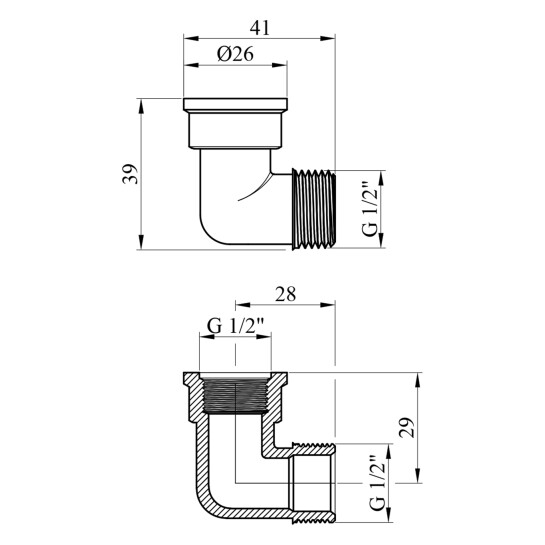 Додаткове фото - Кутник посилений LexLine 1/2" ВЗ нікельований НК0122-1Вн