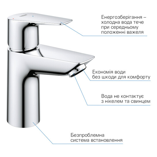 Додаткове фото - Набір змішувачів 3 в 1 для ванної кімнати Grohe QuickFix StartEdge S-Size UA202501SE