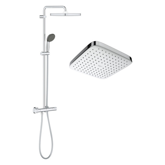 Душові системи Душова система термостатична Grohe QuickFix Vitalio Start System 250 Cube 26696000