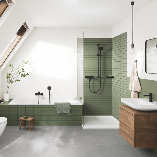 Додаткове фото - Змішувач для раковини Grohe QuickFix Dice M-Size 1018322430 з донним клапаном