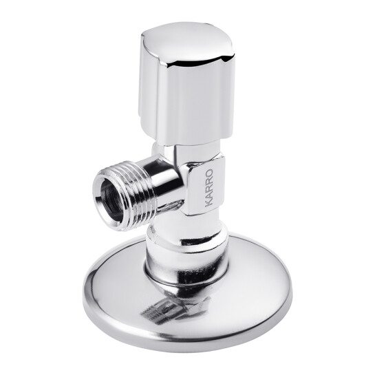 Головне фото - Кран приладовий для підключення Karro 1/2"х3/8" ЗЗ хромований KR-3019