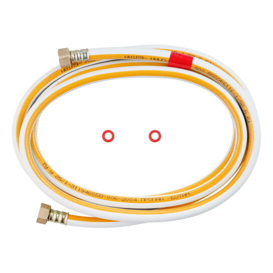 Головне фото - Шланг газовий Nikiforov 1/2" ВВ 60 см з латунними гайками ПВХ білий