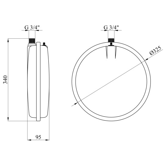 Додаткове фото - Розширювальний бак Grandwater PTEV8 (таблетка)