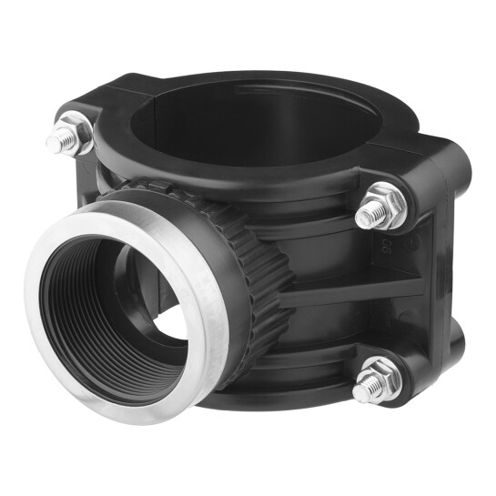 Додаткове фото - Сідлова врізка ПЕ SantehPlast 90х2"