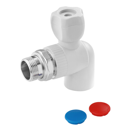 Крани ППР Кран радіаторний кутовий PPR GrandiTherm 25х3/4"