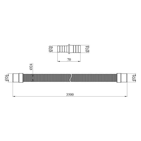 Додаткове фото - Шланг зливний для пральної машини Nikiforov 350 см